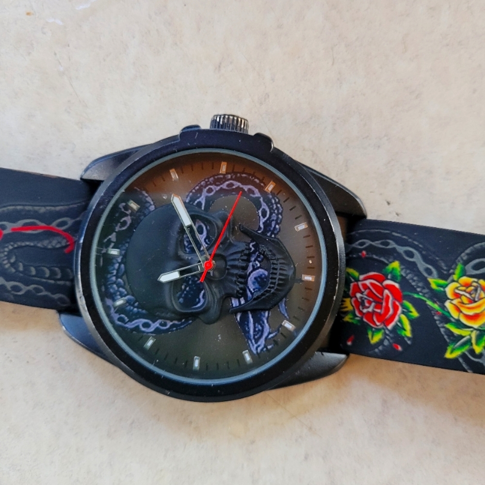 Ed Hardy Men's or womens watch. Needs battery No returns Free US shipping